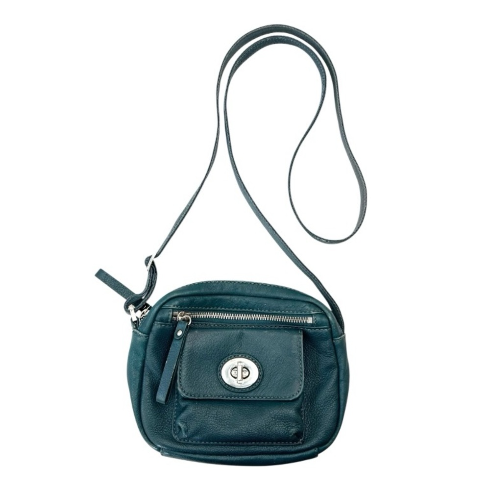 Danier Leather Mini Teal Crossbody Bag
